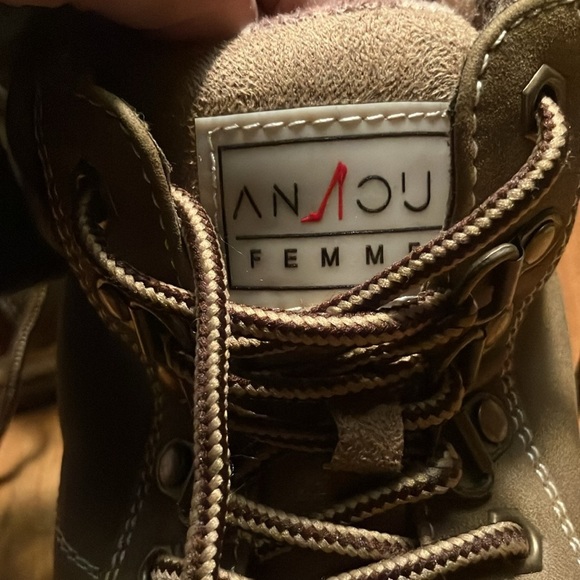 Anjou Femme flannel lined leather lace up boots size 6 - Picture 9 of 13